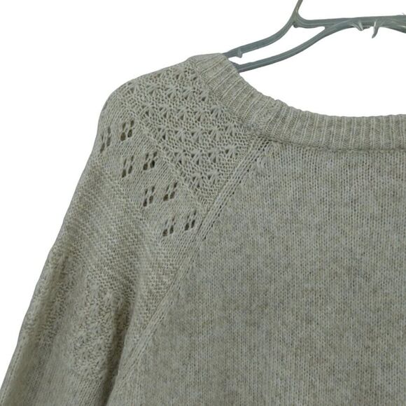 EVRI 1X Beige Knit Sweater Scoop Neck Long Sleeve - Picture 10 of 13